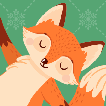 Cute illustrated foxes doing yoga