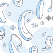 an illustration of various hearing aid models