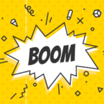 Graphic representing loud noise that requires hearing protection
