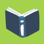 Illustration of a woman reading a book